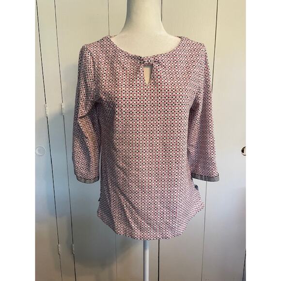 Talbots Size Large Women's Pullover Knit Top 3/4 Sleeves 100% Cotton - Picture 1 of 6